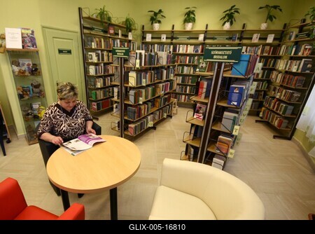 Mester utcai Szabó Ervin könyvtár-stock-foto
