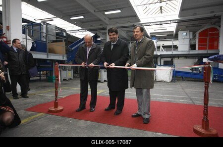 Optikai műanyaghulladék-válogató üzem-stock-foto