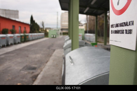 Hulladékudvar a XVIII. kerületben-stock-foto