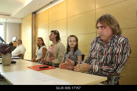 Az "Igazából apa" című film sajtótájékoztatója-stock-foto