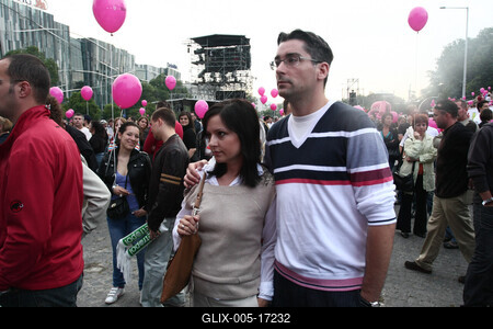 14. T-Mobile Kapcsolat koncert-stock-foto