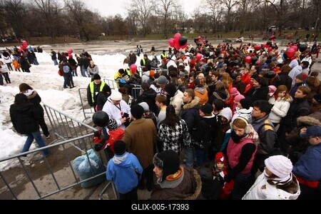 Hógolyó világrekord-kísérlet-stock-foto