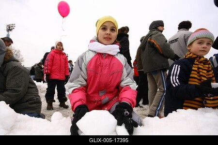 Hógolyó világrekord-kísérlet-stock-foto