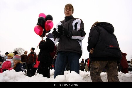 Hógolyó világrekord-kísérlet-stock-foto