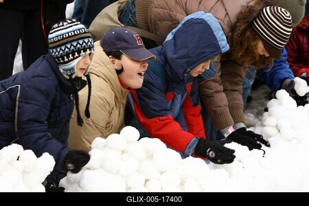 Hógolyó világrekord-kísérlet-stock-foto