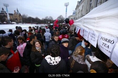 Hógolyó világrekord-kísérlet-stock-foto