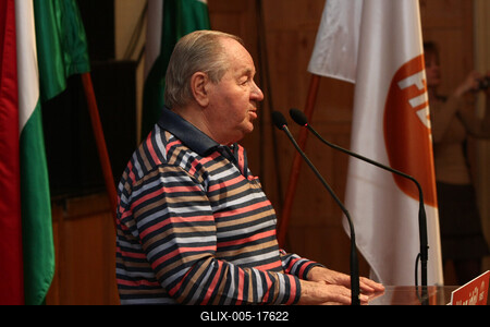 Tarlós István Kőbányán-stock-foto