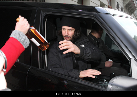 Keanu Reeves Budapesten-stock-foto