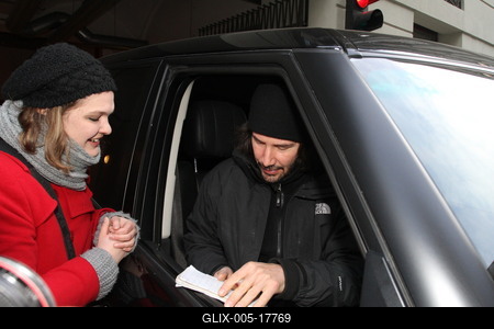 Keanu Reeves Budapesten-stock-foto