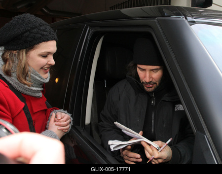 Keanu Reeves Budapesten-stock-foto