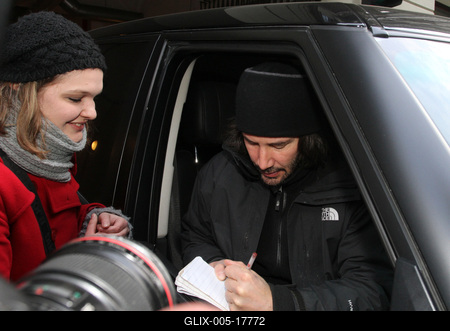 Keanu Reeves Budapesten-stock-foto