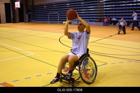 Kerekesszékes kosárlabda minitorna-stock-foto