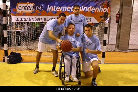 Kerekesszékes kosárlabda minitorna-stock-foto