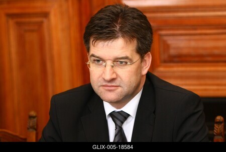 Miroslav Lajcak Budapesten-stock-foto