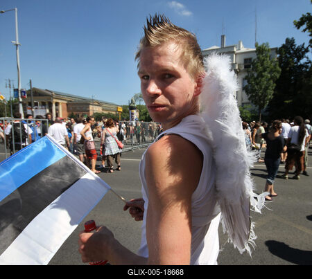 Melegfelvonulás az Andrássy úton-stock-foto