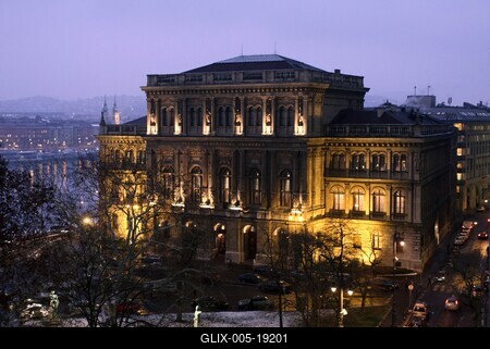 A Magyar Tudományos Akadémia (MTA) épülete-stock-foto