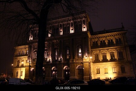 A Magyar Tudományos Akadémia (MTA) épülete-stock-foto