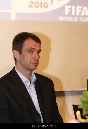 Sajtótájékoztató a Labdarúgó Világbajnokságról-stock-foto