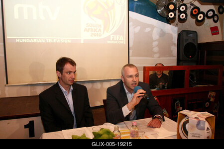 Sajtótájékoztató a Labdarúgó Világbajnokságról-stock-foto