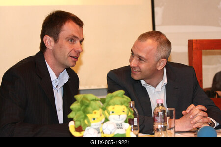 Sajtótájékoztató a Labdarúgó Világbajnokságról-stock-foto