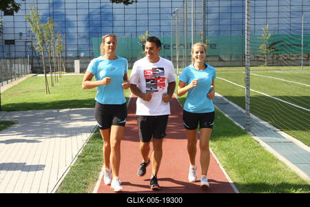 Készülés a Nike Budapest Félmaratonra-stock-foto