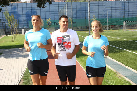 Készülés a Nike Budapest Félmaratonra-stock-foto