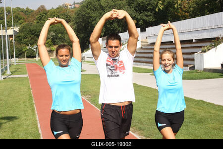 Készülés a Nike Budapest Félmaratonra-stock-foto