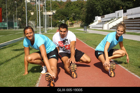 Készülés a Nike Budapest Félmaratonra-stock-foto