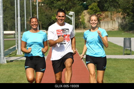 Készülés a Nike Budapest Félmaratonra-stock-foto