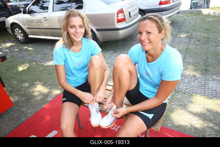 Készülés a Nike Budapest Félmaratonra-stock-foto