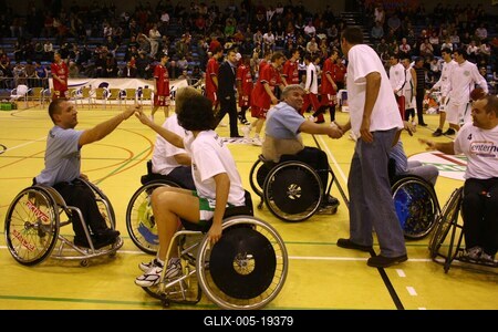 Kerekesszékes kosárlabda gála a SportMax Stadionban-stock-foto