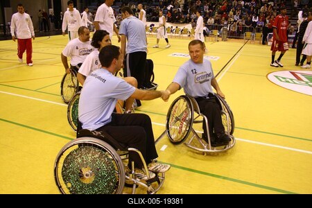 Kerekesszékes kosárlabda gála a SportMax Stadionban-stock-foto