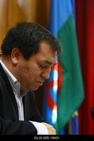 Az Országos Cigány Önkormányzat sajtótájékoztatója-stock-foto