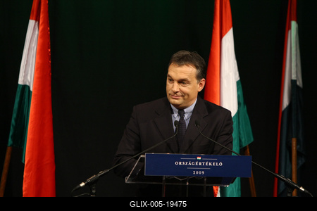 Orbán Viktor évértékelő beszéde-stock-foto