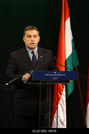 Orbán Viktor évértékelő beszéde-stock-foto