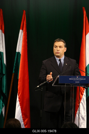 Orbán Viktor évértékelő beszéde-stock-foto