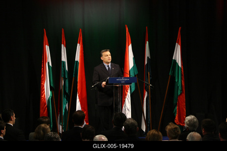 Orbán Viktor évértékelő beszéde-stock-foto