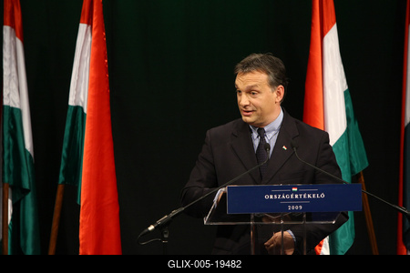 Orbán Viktor évértékelő beszéde-stock-foto