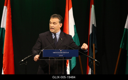 Orbán Viktor évértékelő beszéde-stock-foto