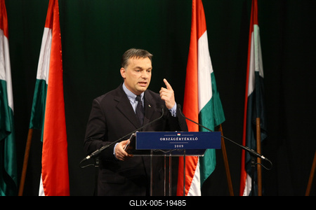 Orbán Viktor évértékelő beszéde-stock-foto