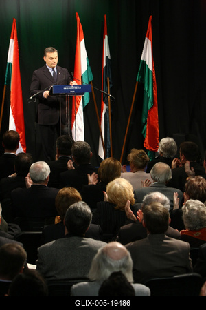 Orbán Viktor évértékelő beszéde-stock-foto