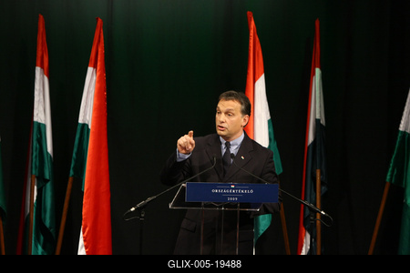 Orbán Viktor évértékelő beszéde-stock-foto