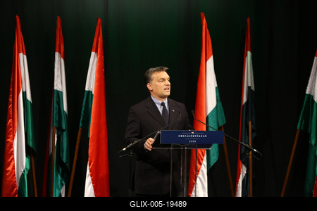 Orbán Viktor évértékelő beszéde-stock-foto