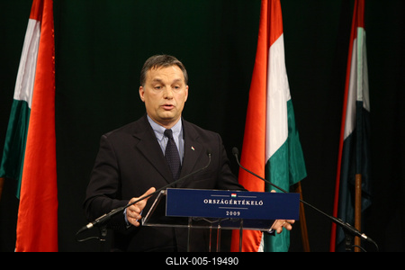 Orbán Viktor évértékelő beszéde-stock-foto