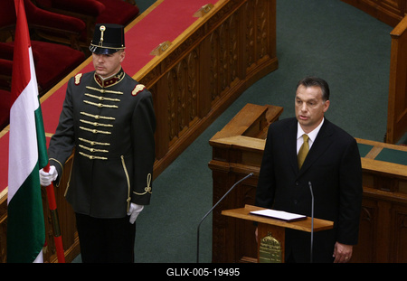 Kormányalakítás - Orbán Viktor eskütétele-stock-foto