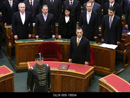 Kormányalakítás - Orbán Viktor eskütétele-stock-foto