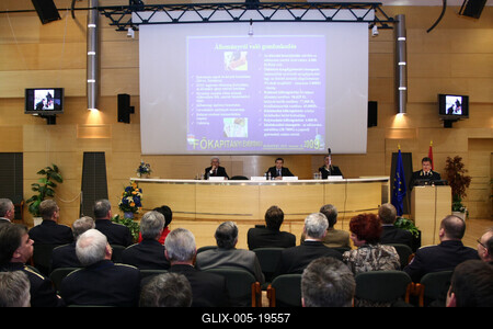 Parancsnoki évértékelő az ORFK-n-stock-foto