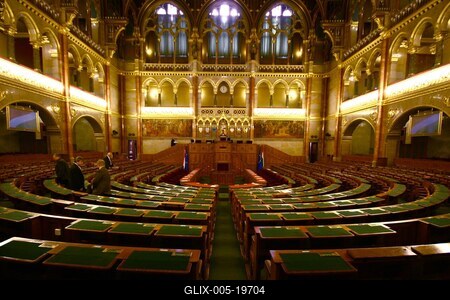 A Parlament ülésterme-stock-foto
