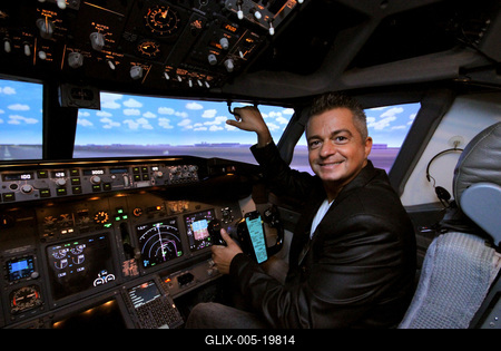 Pilótaoktatás sztárokkal-stock-foto