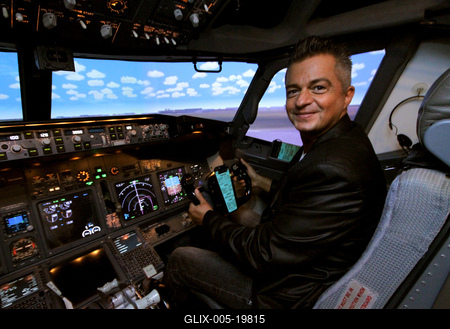 Pilótaoktatás sztárokkal-stock-foto